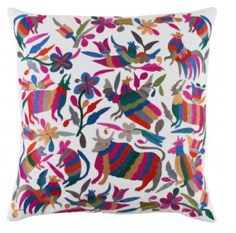 CHIAPAS OTOMI PILLOW - 18" sq - Poly fill - Image 0