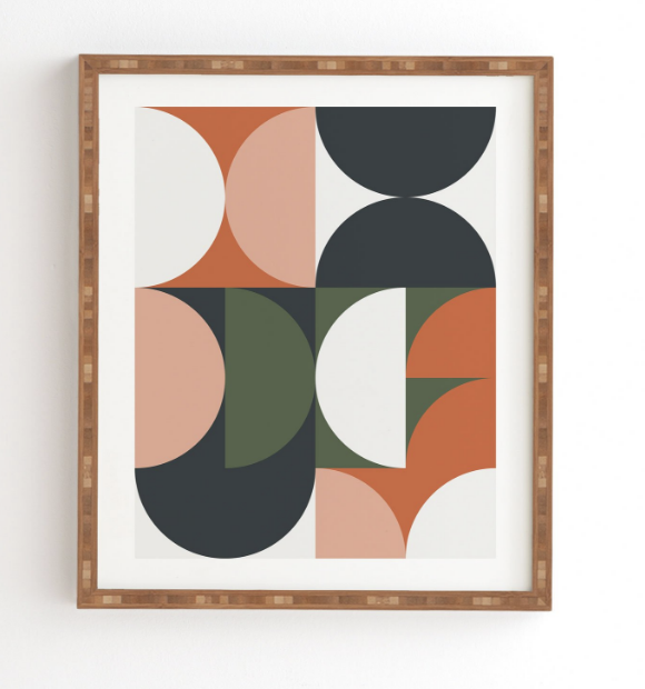 MID CENTURY GEOMETRIC 15 Framed Wall Art By The Old Art Studio - Image 0