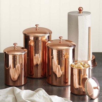 Copper Canisters, Set of 3 - Image 1