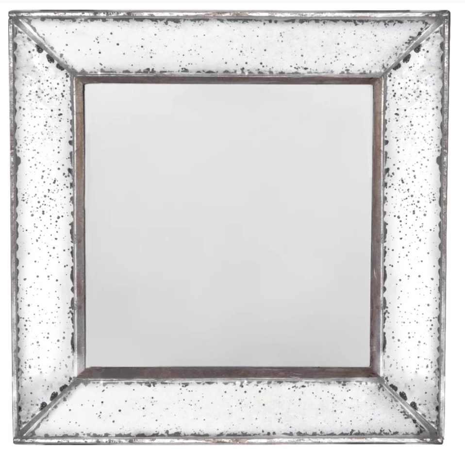 Traditional Square Glass Wall Mirror - Image 0
