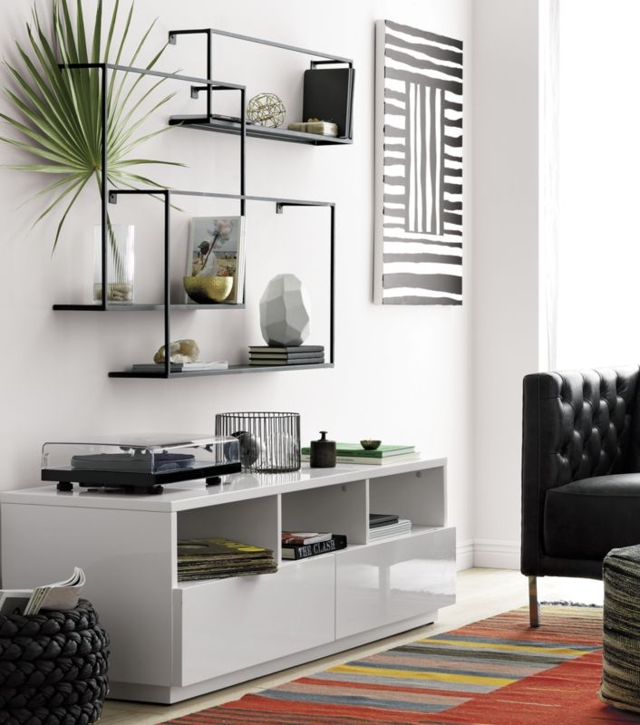 Chill White High-Gloss Media Console 60'' - Image 2