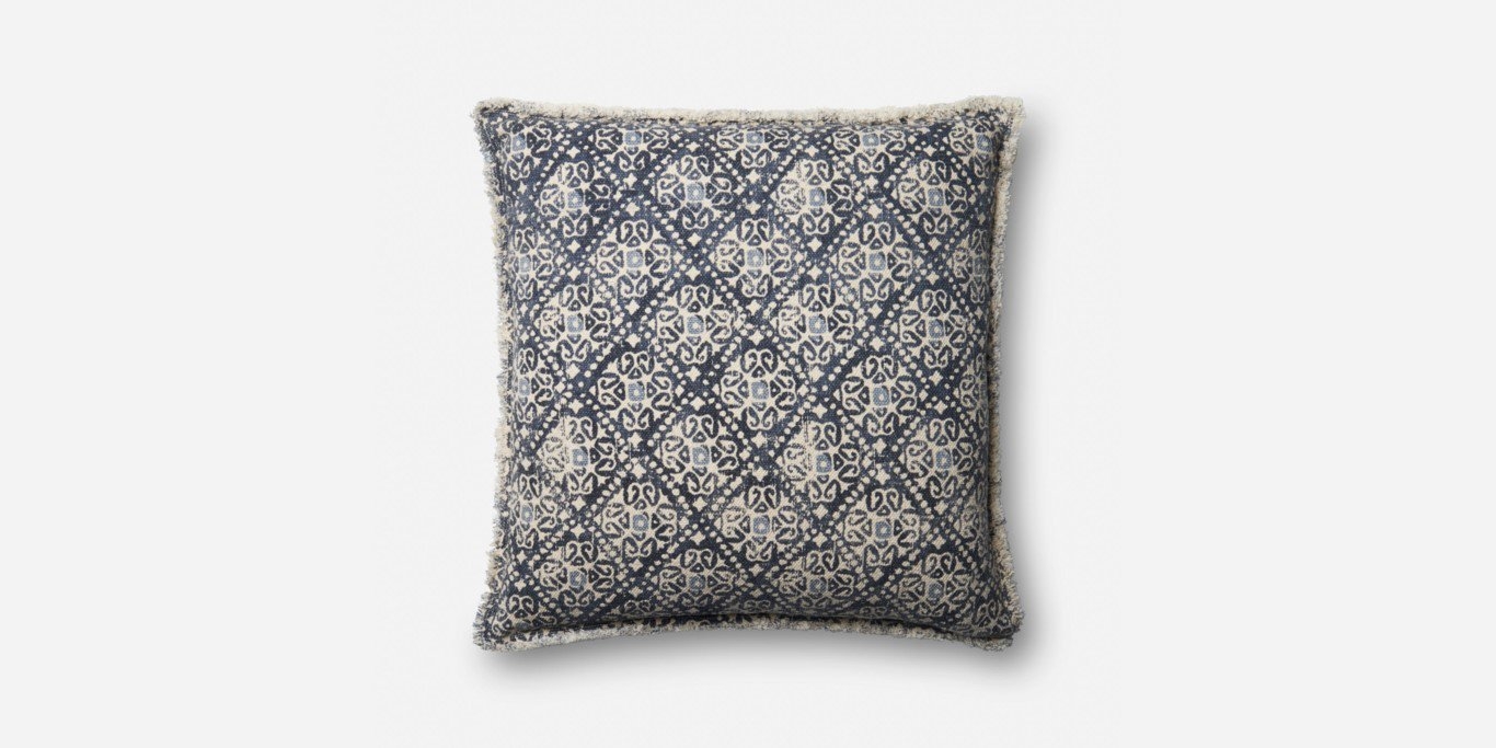 P0613 GREY 22" Pillow with Down Insert - Image 0