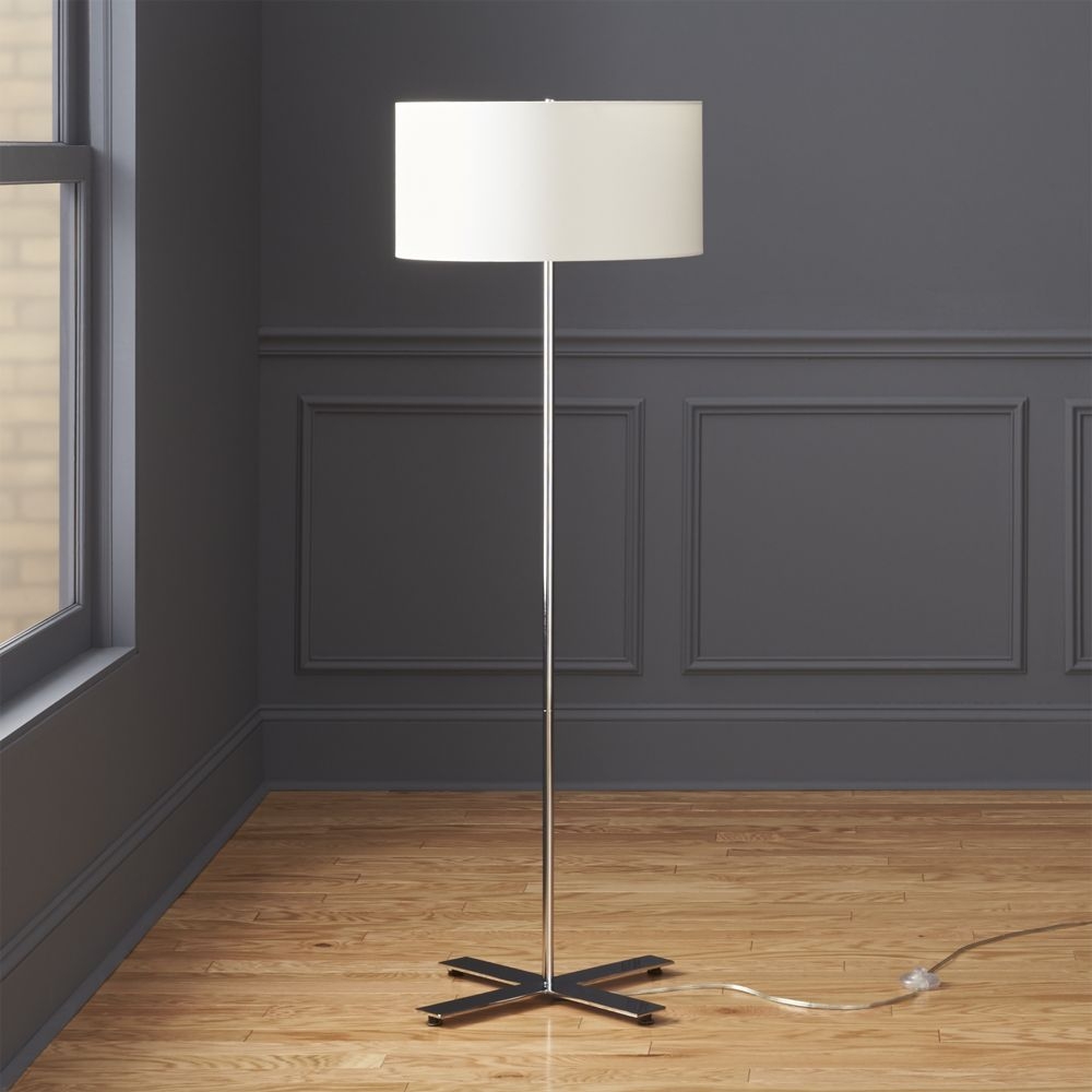x base chrome floor lamp - Image 0