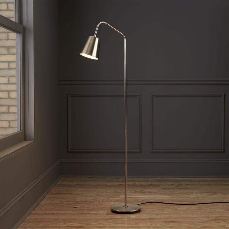 Crane Nickel Floor Lamp - Image 1