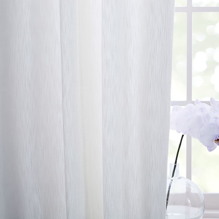 CottonTextured  Jacquard Curtain - Stone White - 108 - Image 1
