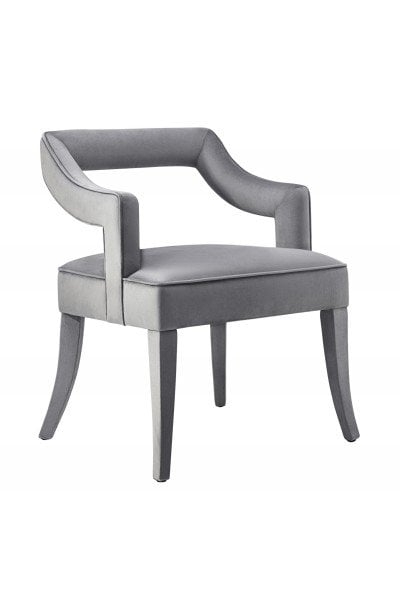 Tiffany Grey Velvet Chair - Image 0