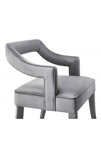Tiffany Grey Velvet Chair - Image 3