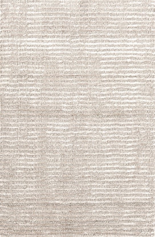 CUT STRIPE IVORY HAND KNOTTED RUG - 8' x 10' - Image 0
