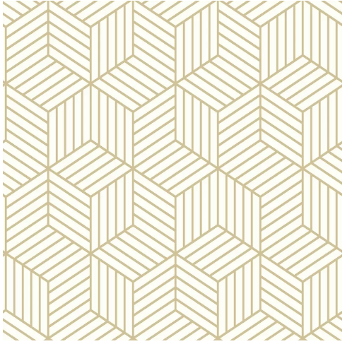 Rumsey Stripped Hexagon 16.5' L x 20.5" W Geometric Peel and Stick Wallpaper Roll - Image 0