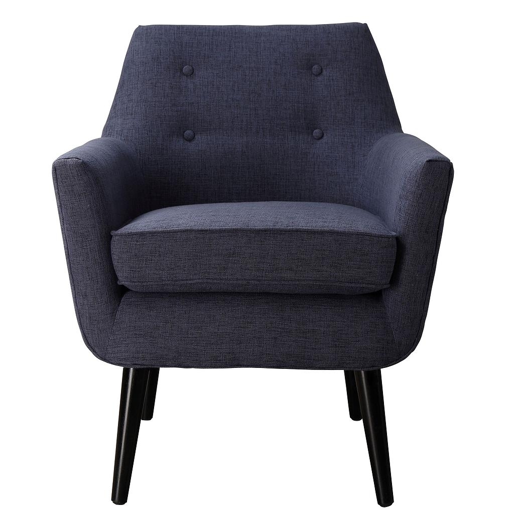 Sadie Navy Linen Chair - Image 0