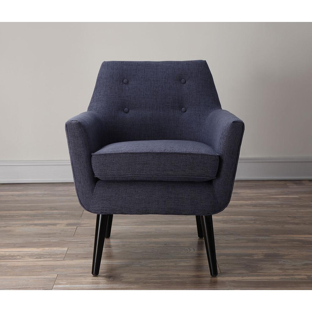 Sadie Navy Linen Chair - Image 3