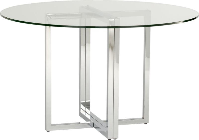 "silverado chrome 47"" round dining table" - Image 4