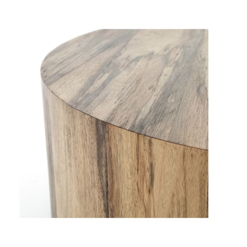 Hudson Spalted Primavera Round Wood Coffee Table - Image 2