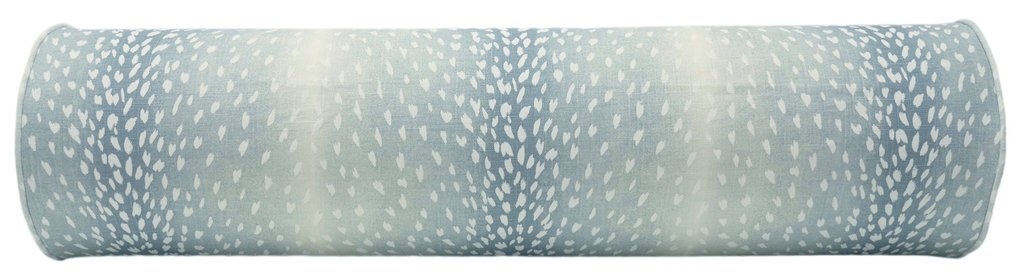 Antelope Linen Print // Spa Blue King Bolster Pillow - Image 0