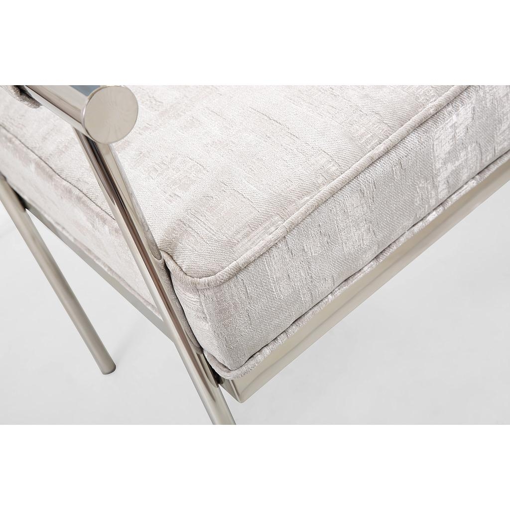 Demree Silver Textured Bench - Image 1