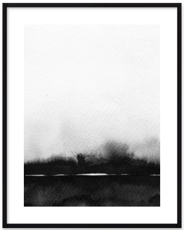 Abstract Landscape No. 1 - Black wood frame with matte - Image 0