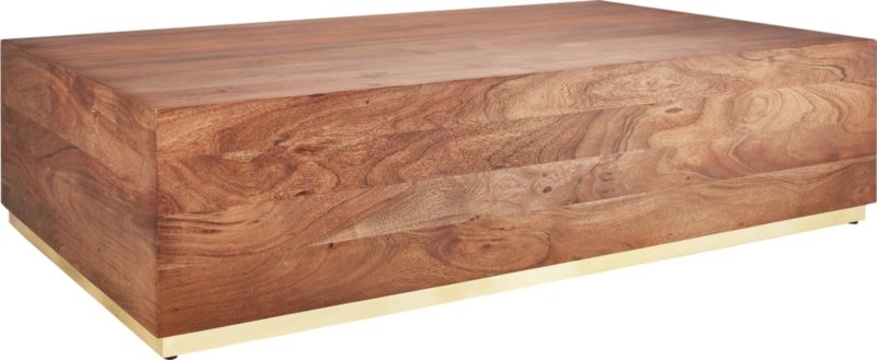 Joni Brass and Wood Coffee Table - Image 1