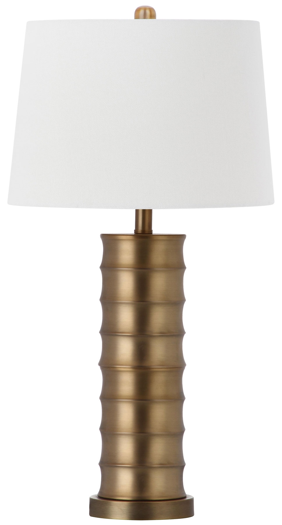 LINUS BRASS COLUMN TABLE LAMP -SET OF 2 - Image 1