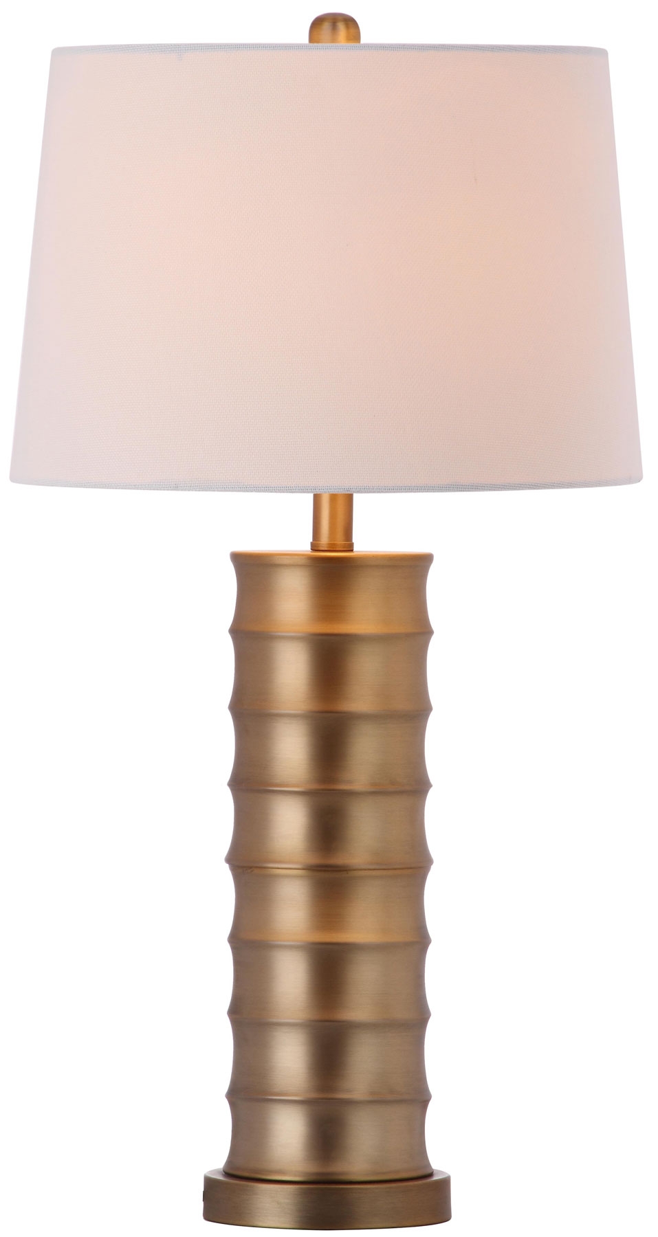 LINUS BRASS COLUMN TABLE LAMP -SET OF 2 - Image 2