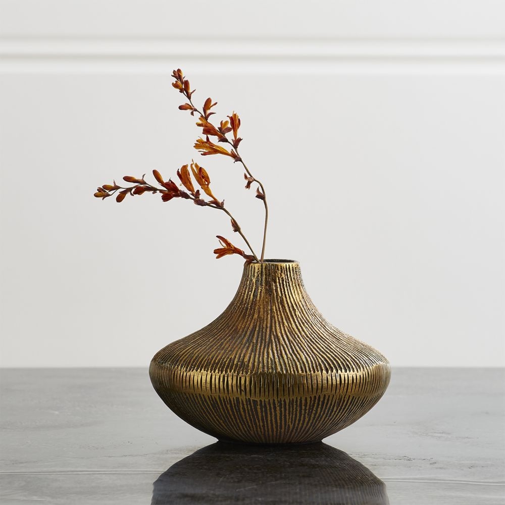 Mini Antique Brass Bud Vase - Image 0