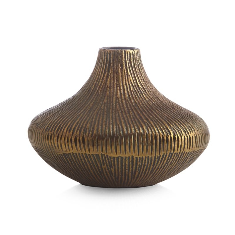 Mini Antique Brass Bud Vase - Image 3