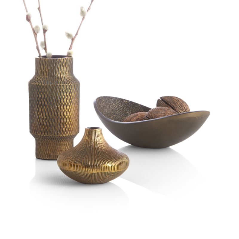 Mini Antique Brass Bud Vase - Image 5