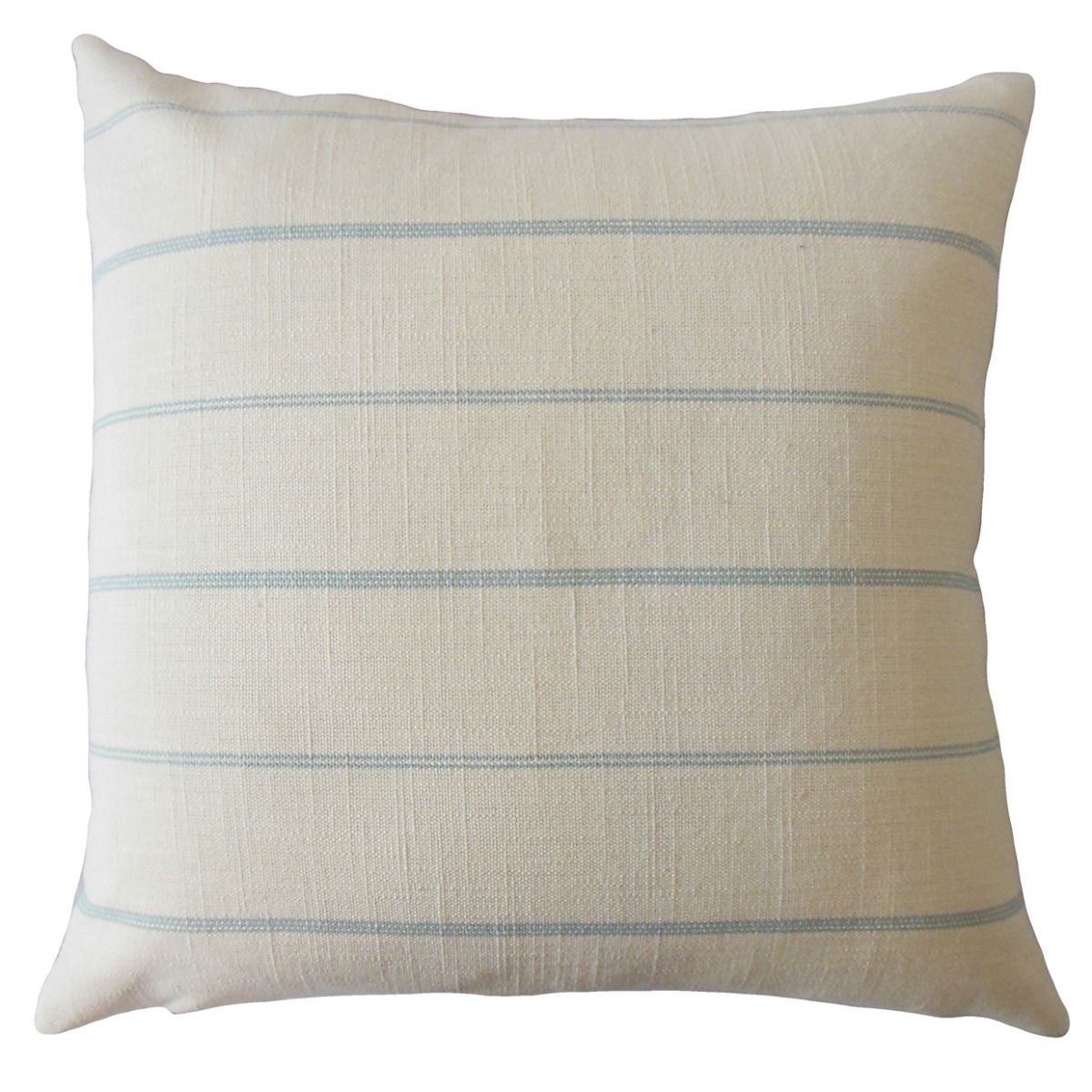 ZARED STRIPED THROW PILLOW IVORY 20" with down insert - Image 0