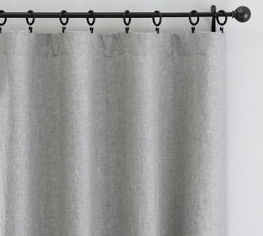 Belgian Flax Linen Curtain, Cotton Lining, 50 x 108", Flagstone - Image 2