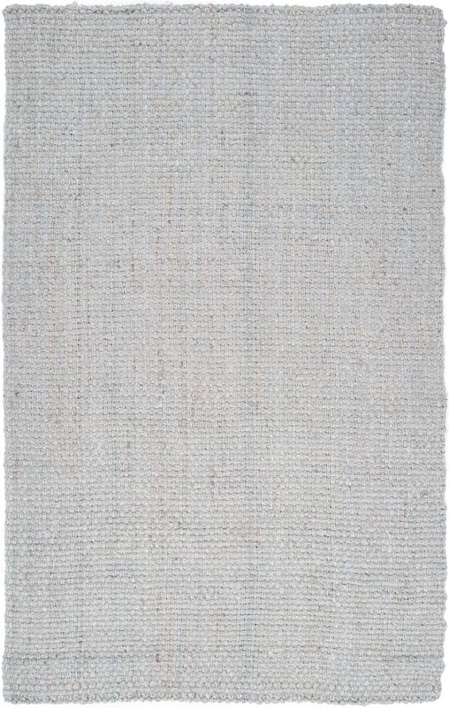 Light Hand-Woven Gray Area Rug, 5' x 8' - Image 0