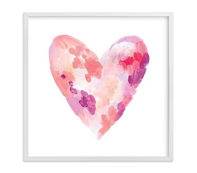 Abstract Heart Wall Art By Minted(R),16x16, White - Image 0