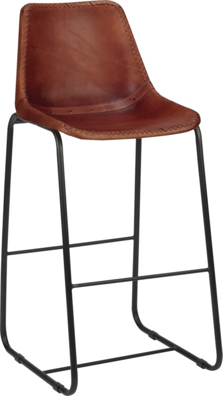 Roadhouse leather counter stools - Image 4