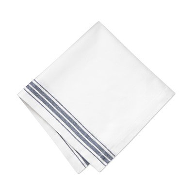 Restaurant Stripe Napkins, Set of 4, Blue Stripe - Image 0
