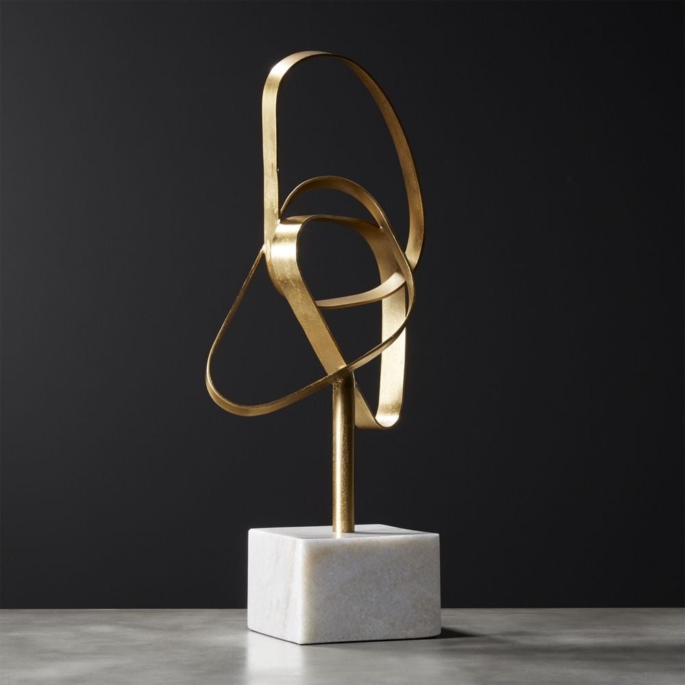 Standing Infinity Brass Knot Sculpture - Image 0