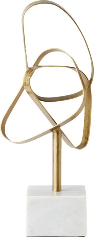 Standing Infinity Brass Knot Sculpture - Image 2