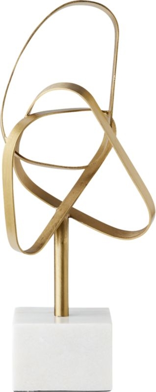 Standing Infinity Brass Knot Sculpture - Image 3