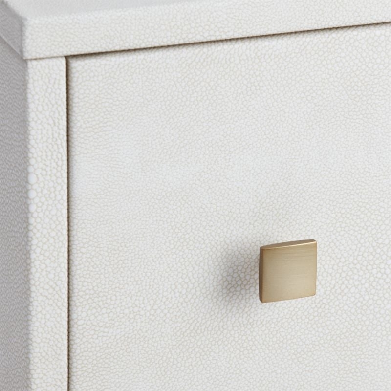 Ivory Shagreen Embossed Low Dresser - Image 5
