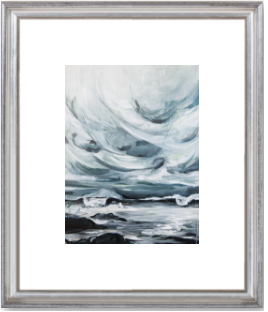 Stormy Skies - 16" x 20" - Silver Leaf Frame with Mat - Image 0