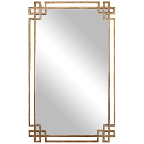 Devoll Classic Rectangle Wall Mirror, Gold - Image 0