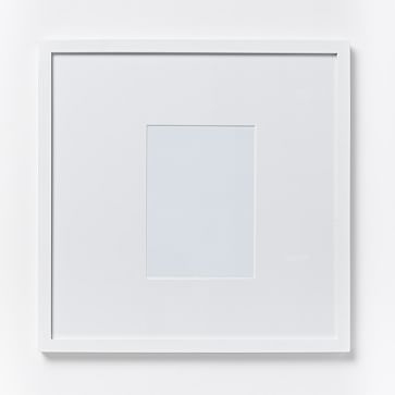 Gallery Frame, 4"x 6" (17" x 17" without mat), White Lacquer - Image 1