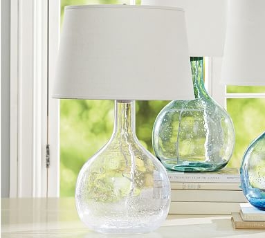 Eva Colored Glass Table Lamp - Clear - Image 1