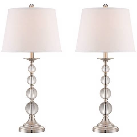 Set of Quad Stacked Crystal Table Lamps 2 - Image 0