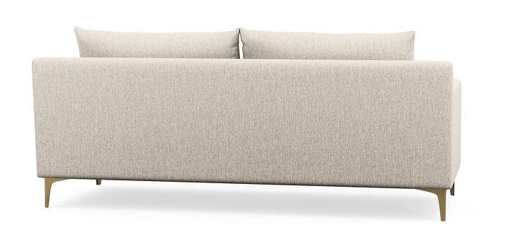 Sloan Sofa, 83", Wheat Cross Weave, Sloan L Leg Brass Plated - Image 2
