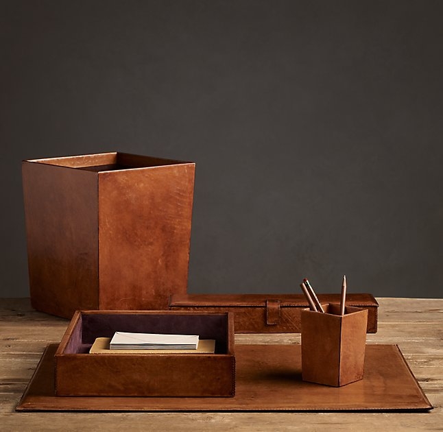 ARTISAN LEATHER LETTER TRAY - Image 1