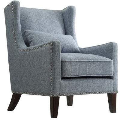 Jeannette Wingback Arm Chair - Blue - Image 0