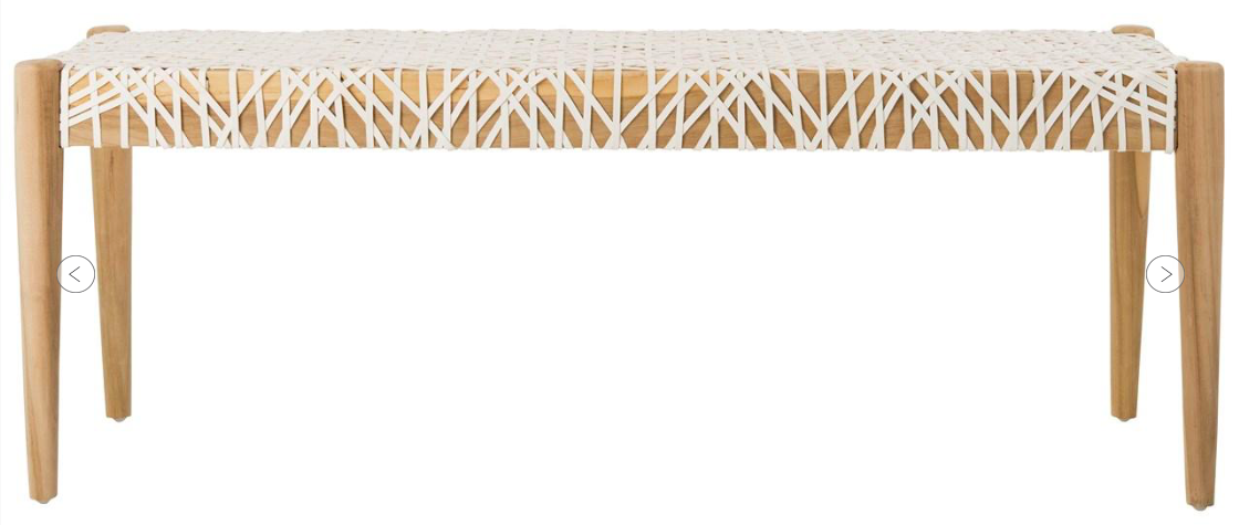 Bandelier Bench - Off White / Natural - Arlo Home - Image 0