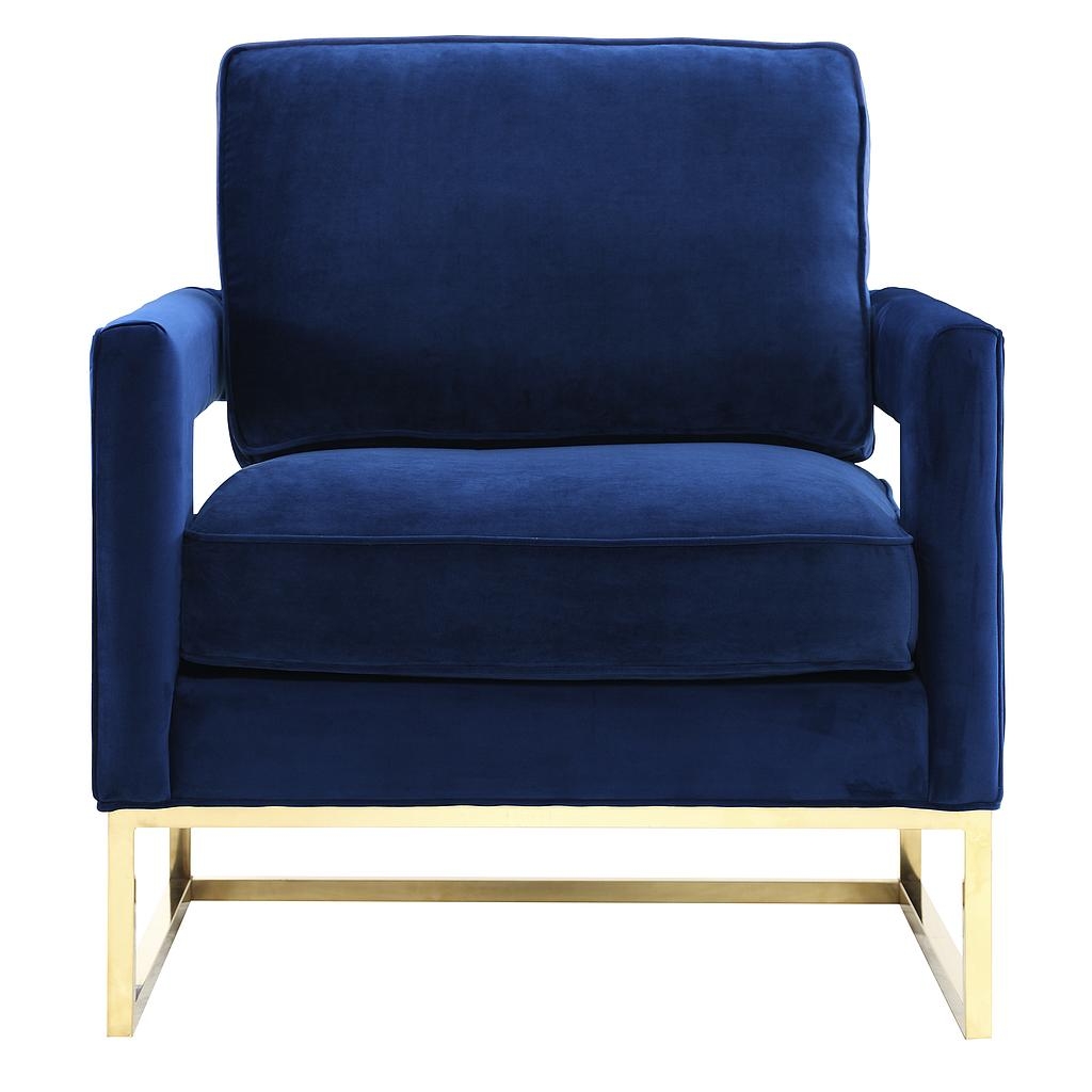Aubrey Navy Velvet Chair - Image 6