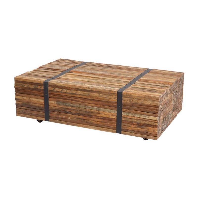 Teak Strapped Coffee Table - Image 0