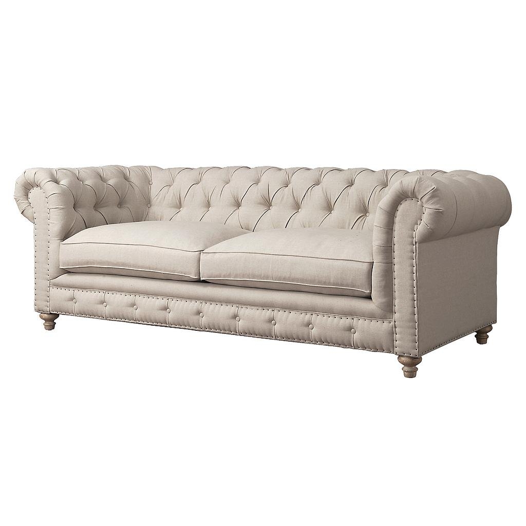 Osborn Beige Linen Sofa - Image 1