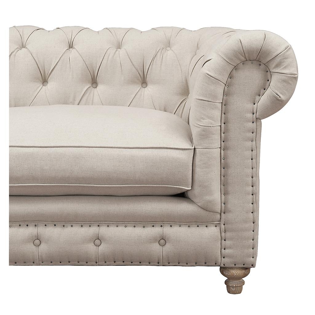 Osborn Beige Linen Sofa - Image 2