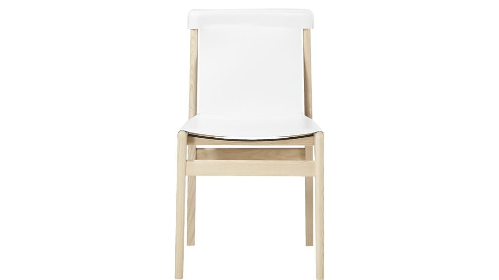 Burano White Leather Sling Chair - Image 1